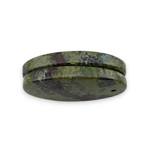 Jaspis smocza krew para kaboszonów z dziurką 25x14 mm nr P589 Jaspis smocza krew para kaboszonów z dziurką 25x14 mm nr P589