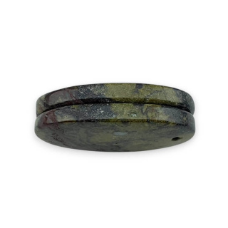 Jaspis smocza krew para kaboszonów z dziurką 25x14 mm nr P597