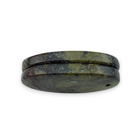 Jaspis smocza krew para kaboszonów z dziurką 25x14 mm nr P597 Jaspis smocza krew para kaboszonów z dziurką 25x14 mm nr P597