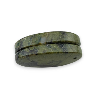 Jaspis smocza krew para kaboszonów z dziurką 25x14 mm nr P600
