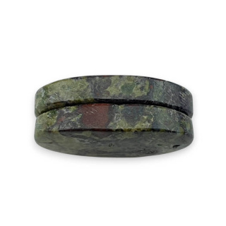 Jaspis smocza krew para kaboszonów z dziurką 25x15 mm nr P590