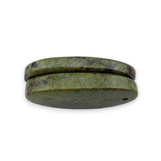 Jaspis smocza krew para kaboszonów z dziurką 26x14 mm nr P573