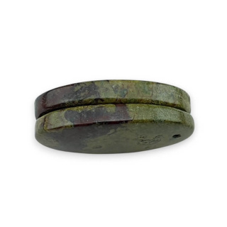 Jaspis smocza krew para kaboszonów z dziurką 26x15 mm nr P562