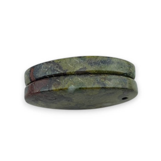 Jaspis smocza krew para kaboszonów z dziurką 26x15 mm nr P602