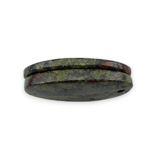 Jaspis smocza krew para kaboszonów z dziurką 27x15 mm nr P575