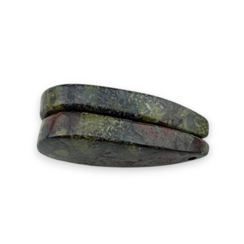 Jaspis smocza krew para kaboszonów z dziurką 29x13 mm nr P606 Jaspis smocza krew para kaboszonów z dziurką 29x13 mm nr P606
