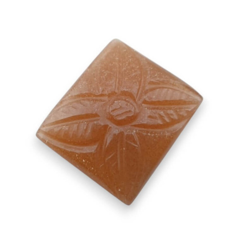 Kamień księżycowy brzoskwiniowy kaboszon carved 18x16 mm nr 92 Kamień księżycowy brzoskwiniowy kaboszon carved 18x16 mm nr 92