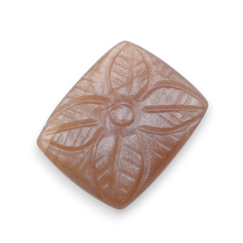 Kamień księżycowy brzoskwiniowy kaboszon carved 20x16 mm nr 59 Kamień księżycowy brzoskwiniowy kaboszon carved 20x16 mm nr 59