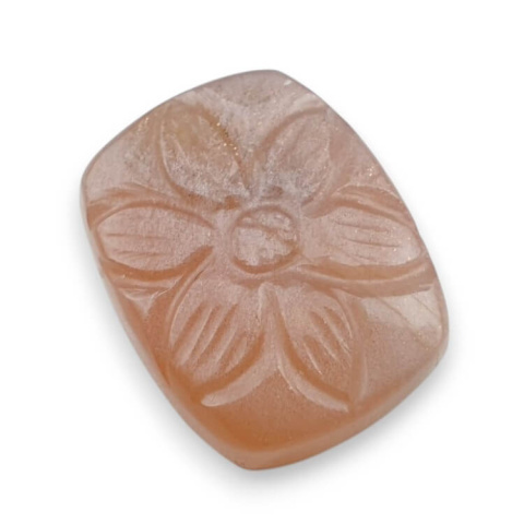 Kamień księżycowy brzoskwiniowy kaboszon carving 22x17 mm nr 50 Kamień księżycowy brzoskwiniowy kaboszon carving 22x17 mm nr 50