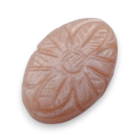 Kamień księżycowy brzoskwiniowy kaboszon carved 23x16 mm nr 71 Kamień księżycowy brzoskwiniowy kaboszon carved 23x16 mm nr 71