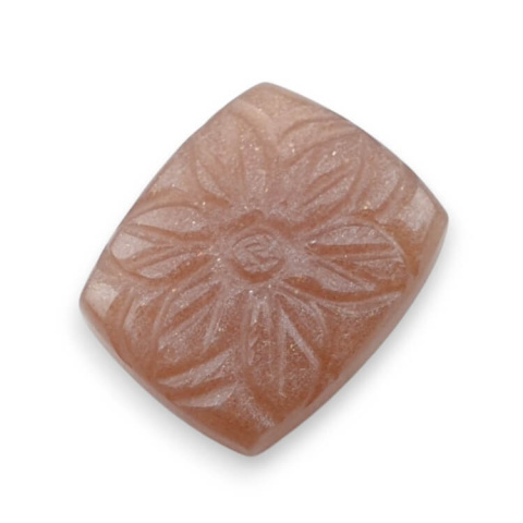 Kamień księżycowy brzoskwiniowy kaboszon carving 23x19 mm nr 49 Kamień księżycowy brzoskwiniowy kaboszon carving 23x19 mm nr 49
