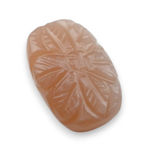 Kamień księżycowy brzoskwiniowy kaboszon carving 24x16 mm nr 94 Kamień księżycowy brzoskwiniowy kaboszon carving 24x16 mm nr 94