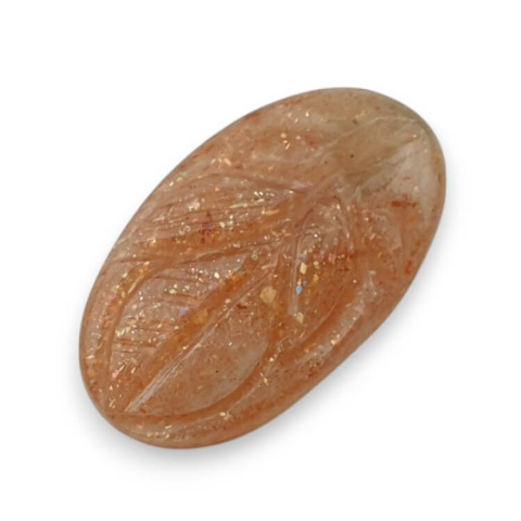 Kamień słoneczny kaboszon carved 23x14 mm nr 49 Kamień słoneczny kaboszon carved 23x14 mm nr 49