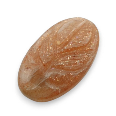 Kamień słoneczny kaboszon carved 23x14 mm nr 49 Kamień słoneczny kaboszon carved 23x14 mm nr 49