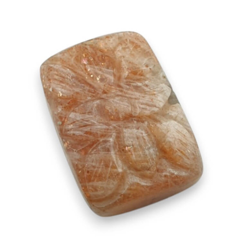 Kamień słoneczny kaboszon carved 24x17 mm nr 19 Kamień słoneczny kaboszon carved 24x17 mm nr 19