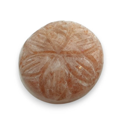 Kamień słoneczny kaboszon carving fi 20 mm nr 43