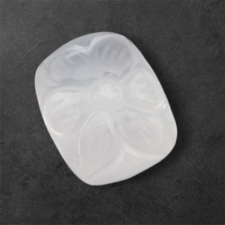 Kwarc różowy kaboszon carving 23x19 mm nr 33