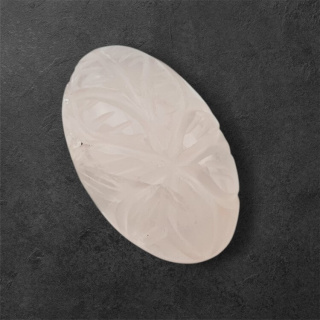 Kwarc różowy kaboszon carving 25x15 mm nr 12