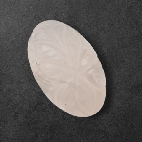 Pink quartz carved cabochon 25x15 mm no 12 Pink quartz carved cabochon 25x15 mm no 12