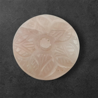 Kwarc różowy kaboszon carving fi 26 mm nr 2