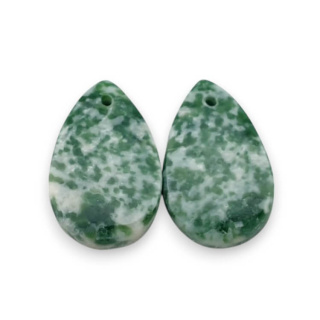 Agat drzewny para kaboszonów z dziurką 21x13 mm nr P701