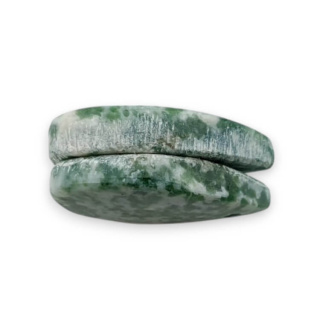 Agat drzewny para kaboszonów z dziurką 21x13 mm nr P701