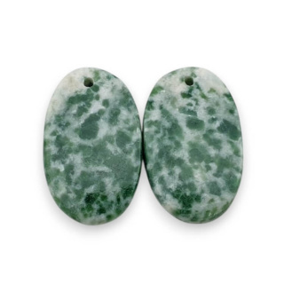 Agat drzewny para kaboszonów z dziurką 21x13 mm nr P722
