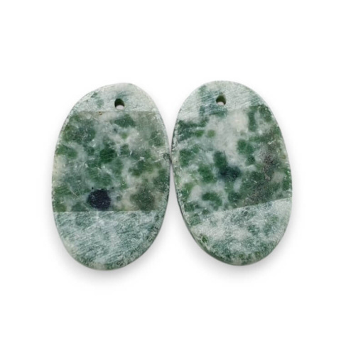 Agat drzewny para kaboszonów z dziurką 21x13 mm nr P722 Agat drzewny para kaboszonów z dziurką 21x13 mm nr P722