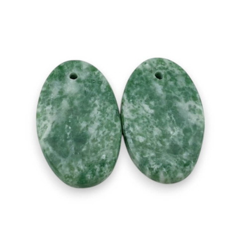 Agat drzewny para kaboszonów z dziurką 21x14 mm nr P727 Agat drzewny para kaboszonów z dziurką 21x14 mm nr P727