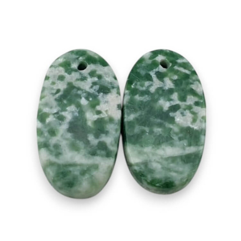 Agat drzewny para kaboszonów z dziurką 22x12 mm nr P717 Agat drzewny para kaboszonów z dziurką 22x12 mm nr P717