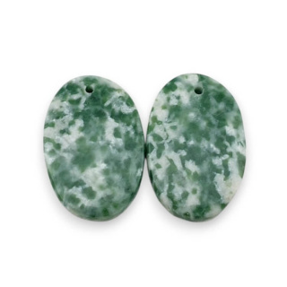 Agat drzewny para kaboszonów z dziurką 22x13 mm nr P735