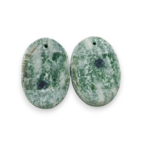 Agat drzewny para kaboszonów z dziurką 22x15 mm nr P726 Agat drzewny para kaboszonów z dziurką 22x15 mm nr P726
