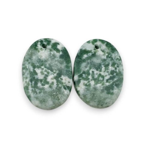 Agat drzewny para kaboszonów z dziurką 22x15 mm nr P730 Agat drzewny para kaboszonów z dziurką 22x15 mm nr P730