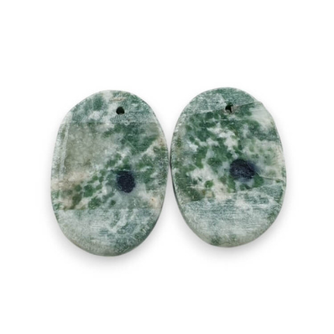 Agat drzewny para kaboszonów z dziurką 22x15 mm nr P730 Agat drzewny para kaboszonów z dziurką 22x15 mm nr P730