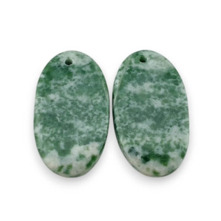 Agat drzewny para kaboszonów z dziurką 23x13 mm nr P728
