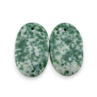 Agat drzewny para kaboszonów z dziurką 23x14 mm nr P713