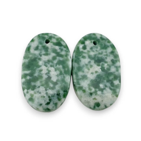 Agat drzewny para kaboszonów z dziurką 23x14 mm nr P713 Agat drzewny para kaboszonów z dziurką 23x14 mm nr P713