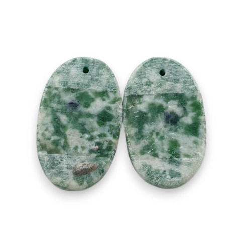 Agat drzewny para kaboszonów z dziurką 23x14 mm nr P713 Agat drzewny para kaboszonów z dziurką 23x14 mm nr P713