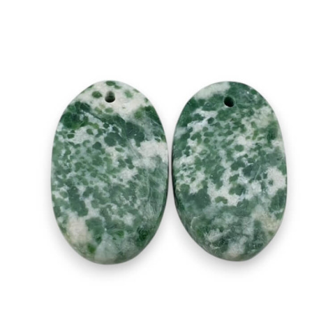 Agat drzewny para kaboszonów z dziurką 23x14 mm nr P732 Agat drzewny para kaboszonów z dziurką 23x14 mm nr P732