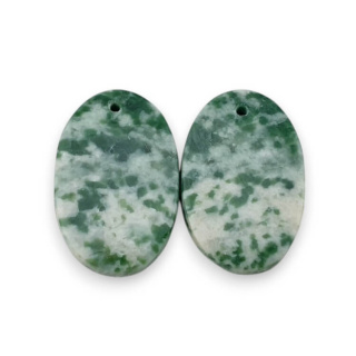 Agat drzewny para kaboszonów z dziurką 23x15 mm nr P703