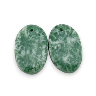 Agat drzewny para kaboszonów z dziurką 23x15 mm nr P715