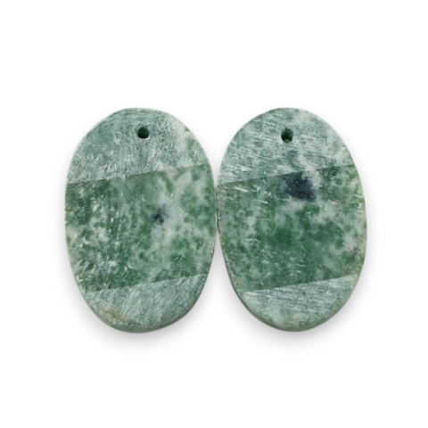 Agat drzewny para kaboszonów z dziurką 23x15 mm nr P715 Agat drzewny para kaboszonów z dziurką 23x15 mm nr P715