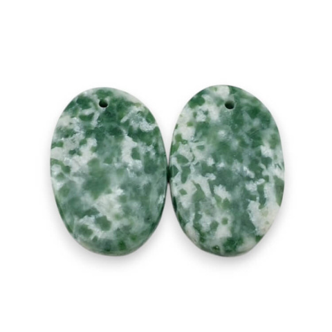 Agat drzewny para kaboszonów z dziurką 23x15 mm nr P718 Agat drzewny para kaboszonów z dziurką 23x15 mm nr P718