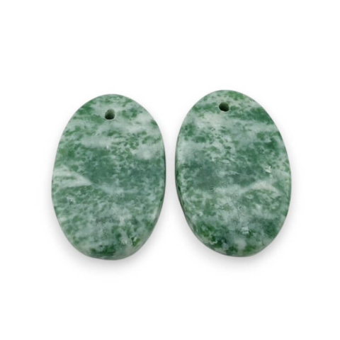 Agat drzewny para kaboszonów z dziurką 23x15 mm nr P725 Agat drzewny para kaboszonów z dziurką 23x15 mm nr P725