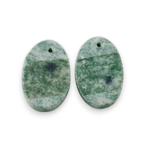 Agat drzewny para kaboszonów z dziurką 23x15 mm nr P725 Agat drzewny para kaboszonów z dziurką 23x15 mm nr P725