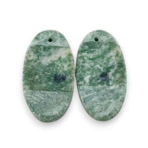 Agat drzewny para kaboszonów z dziurką 24x13 mm nr P709 Agat drzewny para kaboszonów z dziurką 24x13 mm nr P709