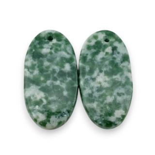 Agat drzewny para kaboszonów z dziurką 24x13 mm nr P731