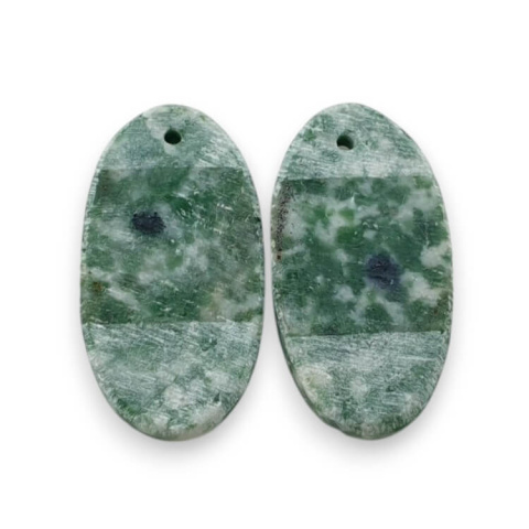 Agat drzewny para kaboszonów z dziurką 24x13 mm nr P731 Agat drzewny para kaboszonów z dziurką 24x13 mm nr P731