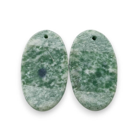 Agat drzewny para kaboszonów z dziurką 24x14 mm nr P705 Agat drzewny para kaboszonów z dziurką 24x14 mm nr P705