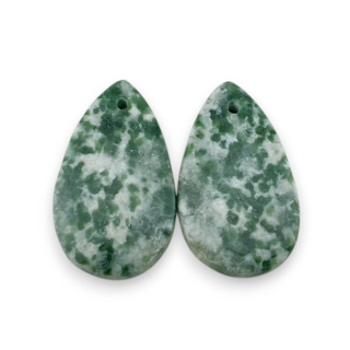 Agat drzewny para kaboszonów z dziurką 24x14 mm nr P711